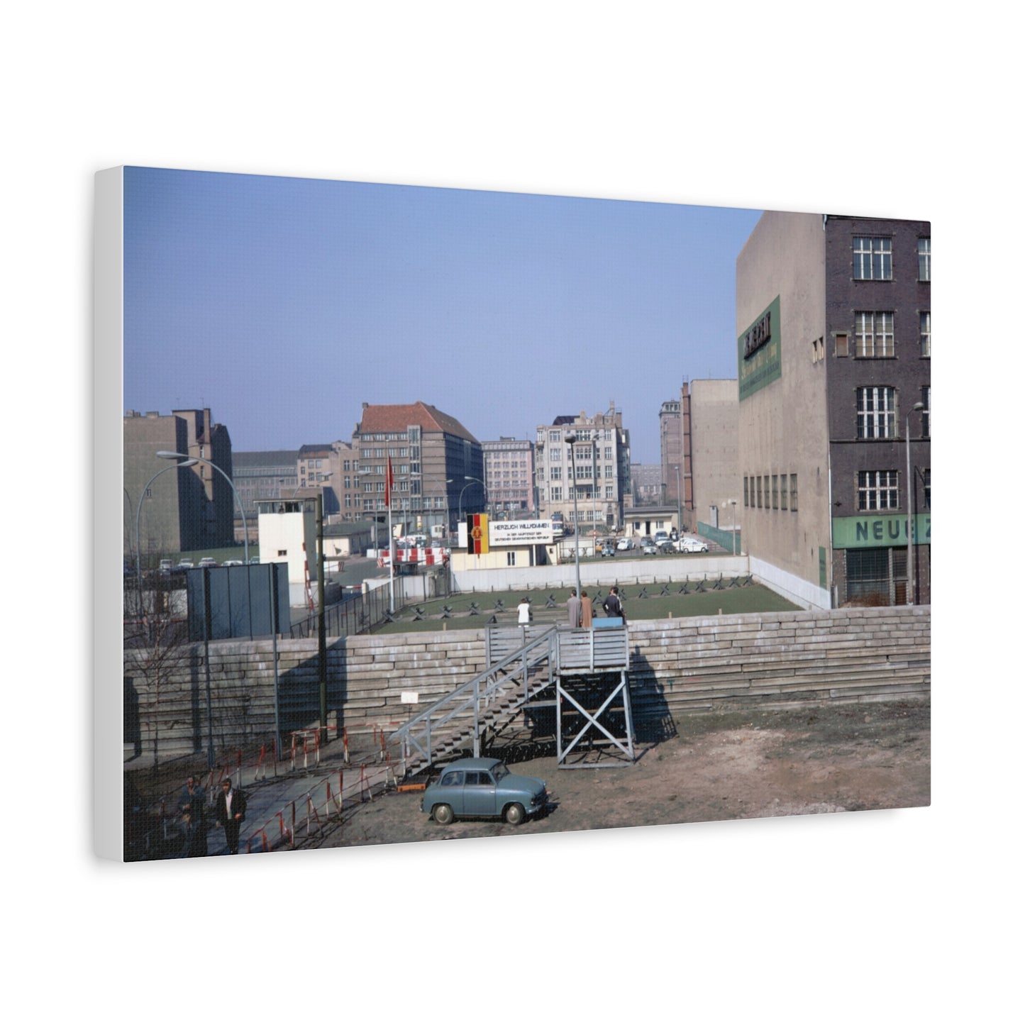 Checkpoint Charlie, Berlin, Germany, 1969 - Matte Canvas, Stretched, 1.25 in