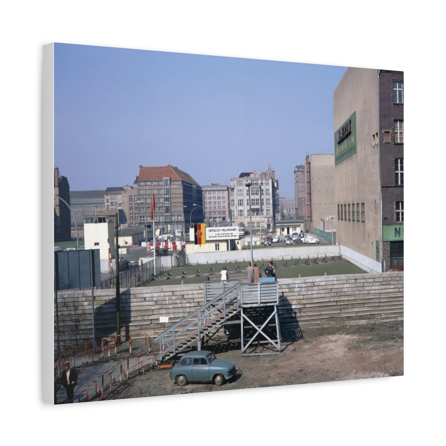 Checkpoint Charlie, Berlin, Germany, 1969 - Matte Canvas, Stretched, 1.25 in