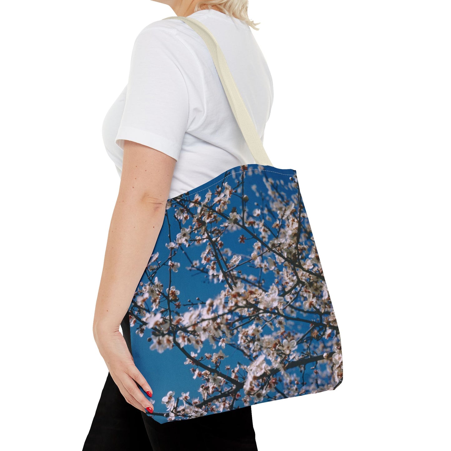 Cherry Blossoms in Blue - Tote Bag