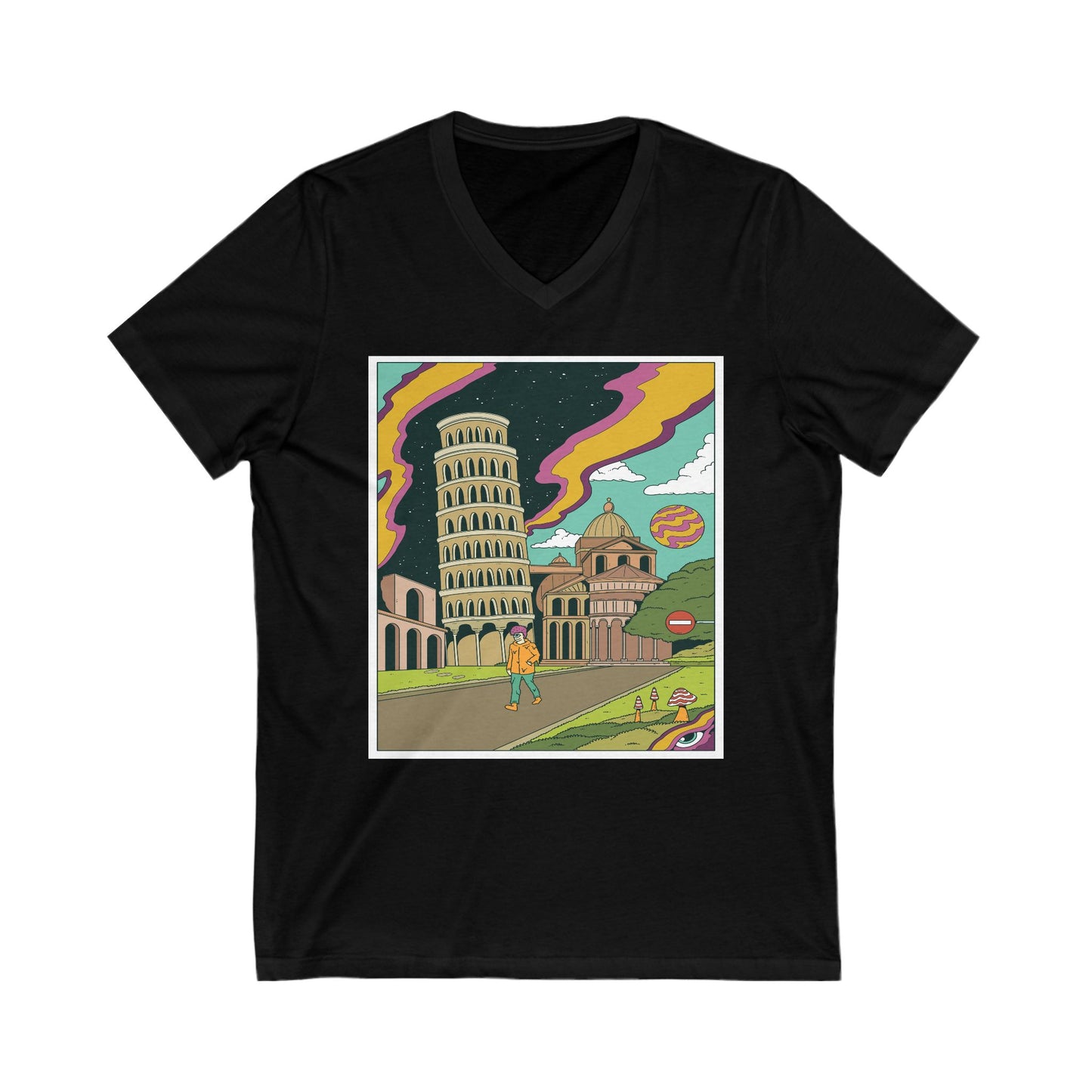 Eye On Pisa - V-Neck Tee