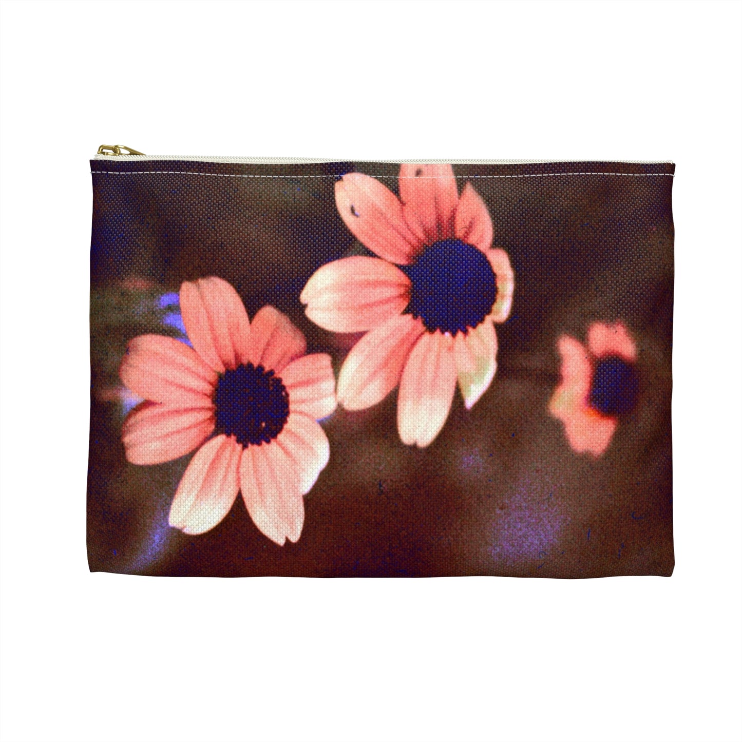 Pink Daisy at Dusk - Makeup pouch