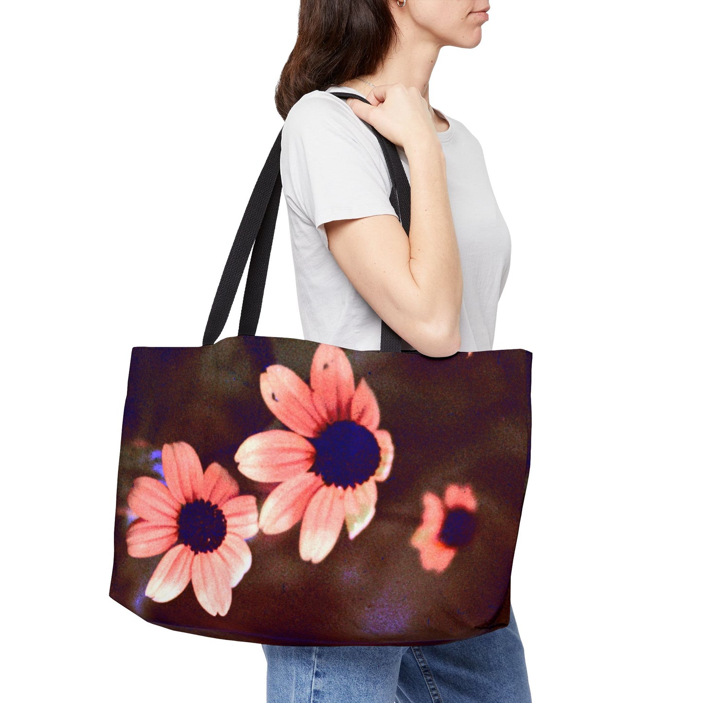 Pink Daisy at Dusk - Weekender Tote Bag