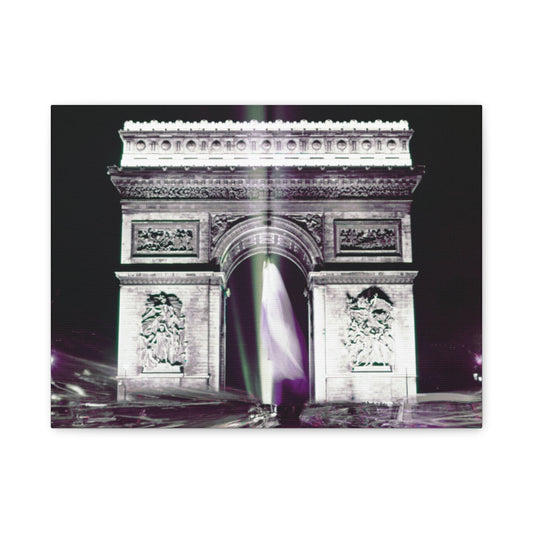 Arc De Triomphe Time-lapse, Circa Mid 1960s - Matte Canvas, Stretched, 1.25"