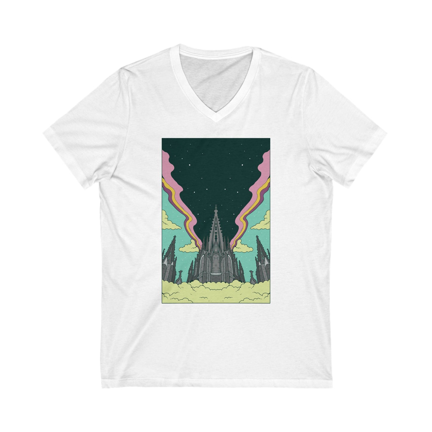 Trippy Barcelona - Unixex V-Neck Tee