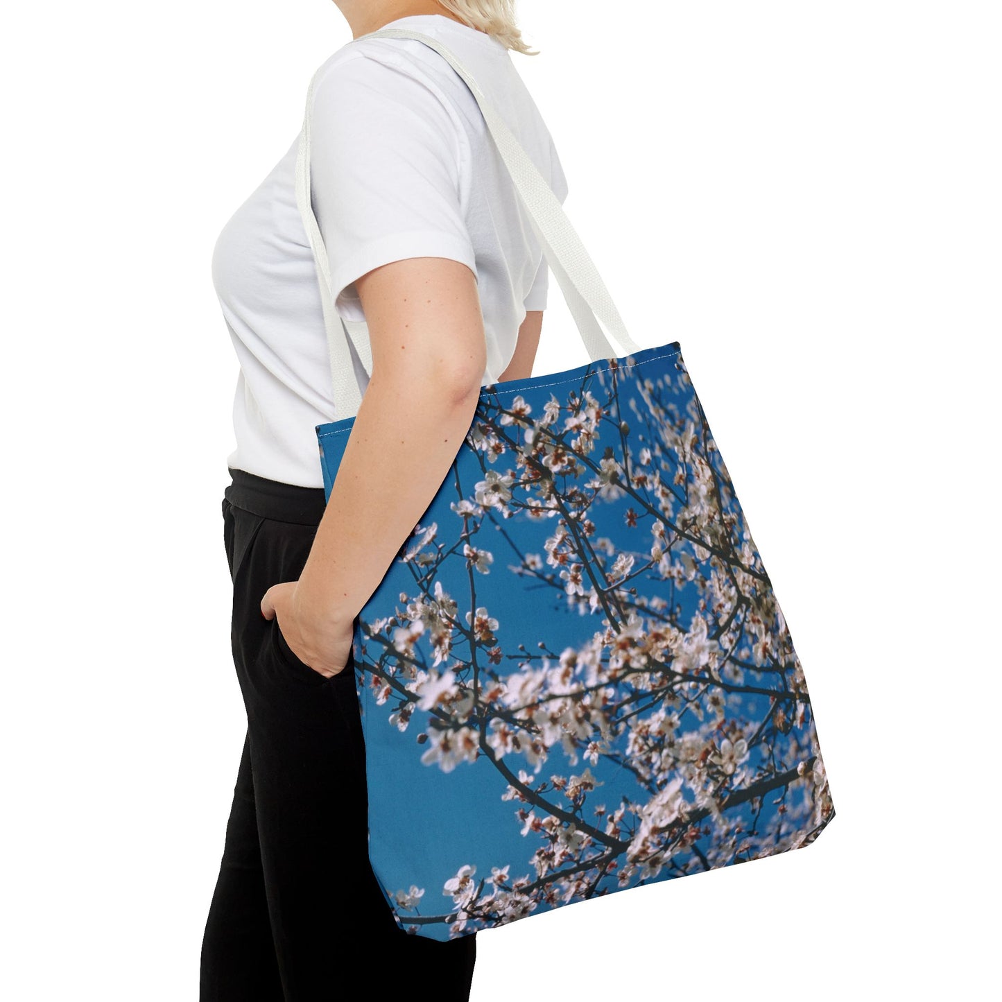 Cherry Blossoms in Blue - Tote Bag