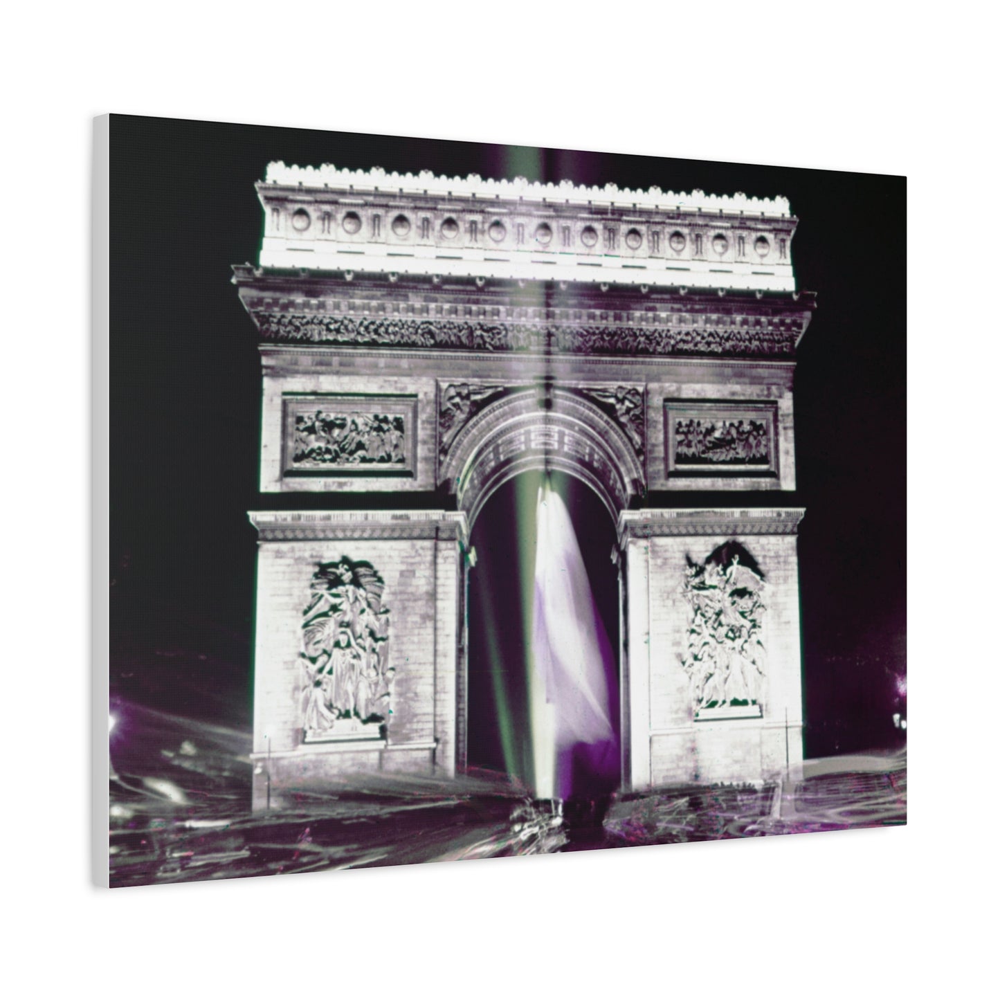 Arc De Triomphe Time-lapse, Circa Mid 1960s - Matte Canvas, Stretched, 1.25"