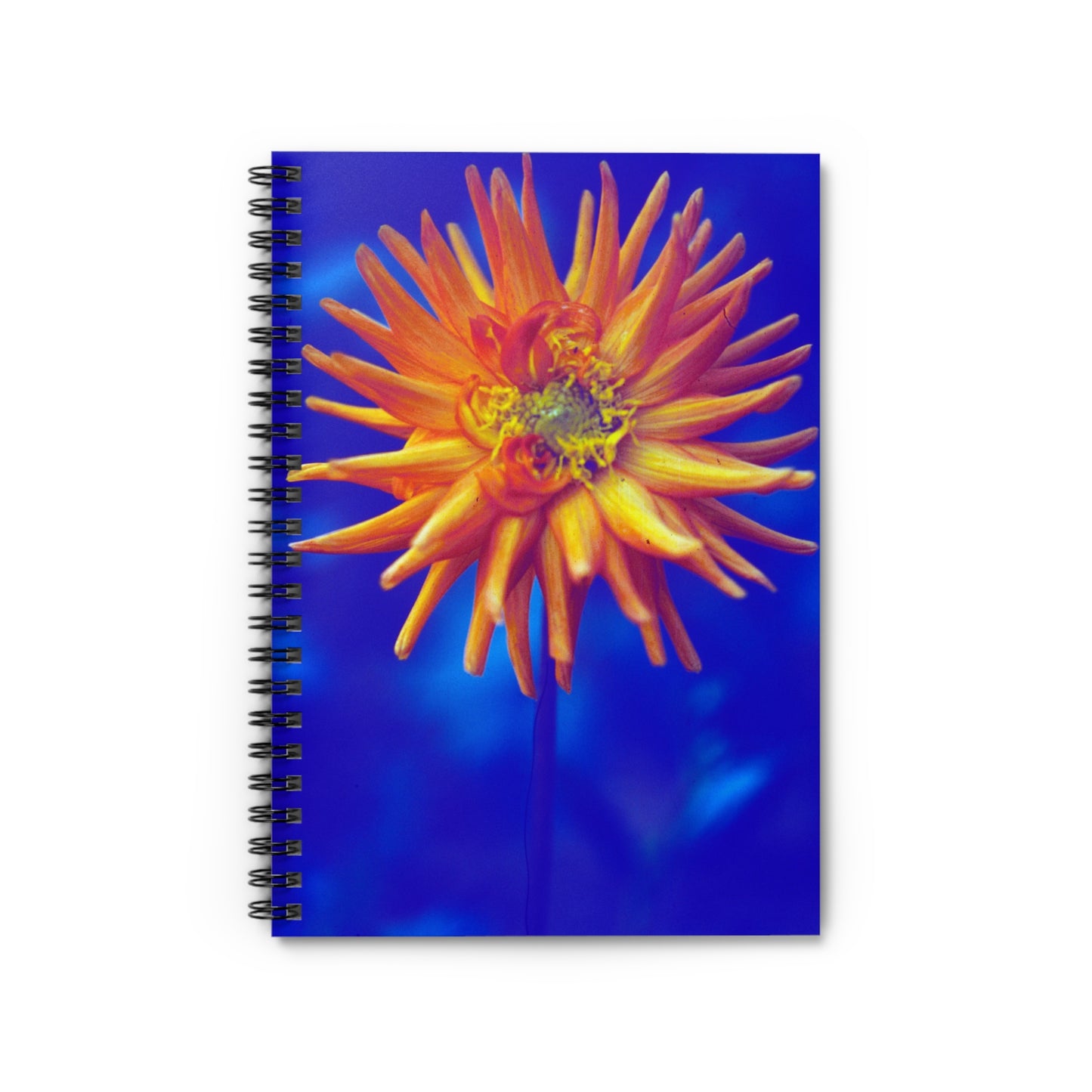 Retro Dahlia - Spiral Notebook - Ruled Line