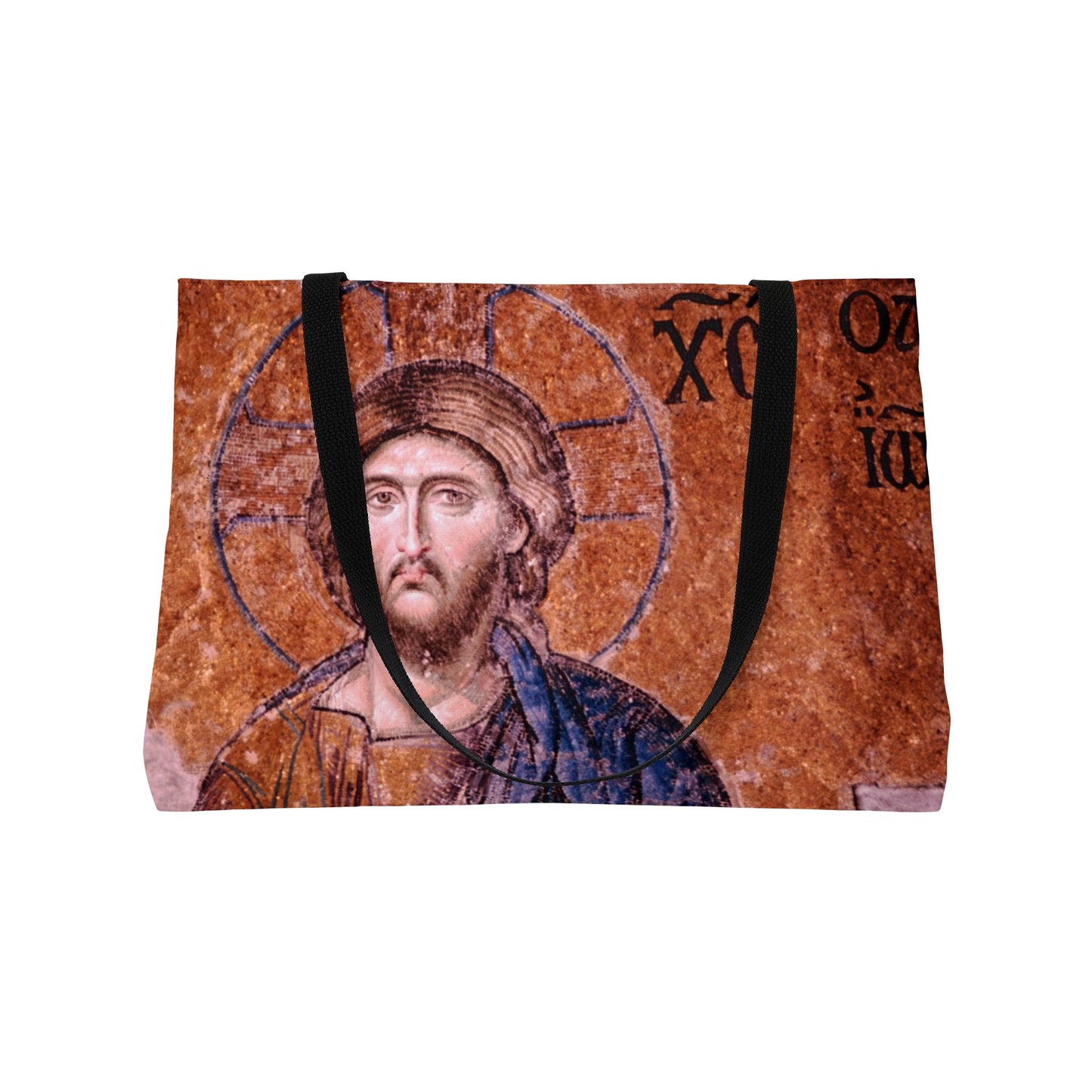 Christ Pantocrator - Hagia Sophia's Deësis mosaic, Sultanahmet, Istanbul, Turkey, 1963 - Weekender Tote Bag