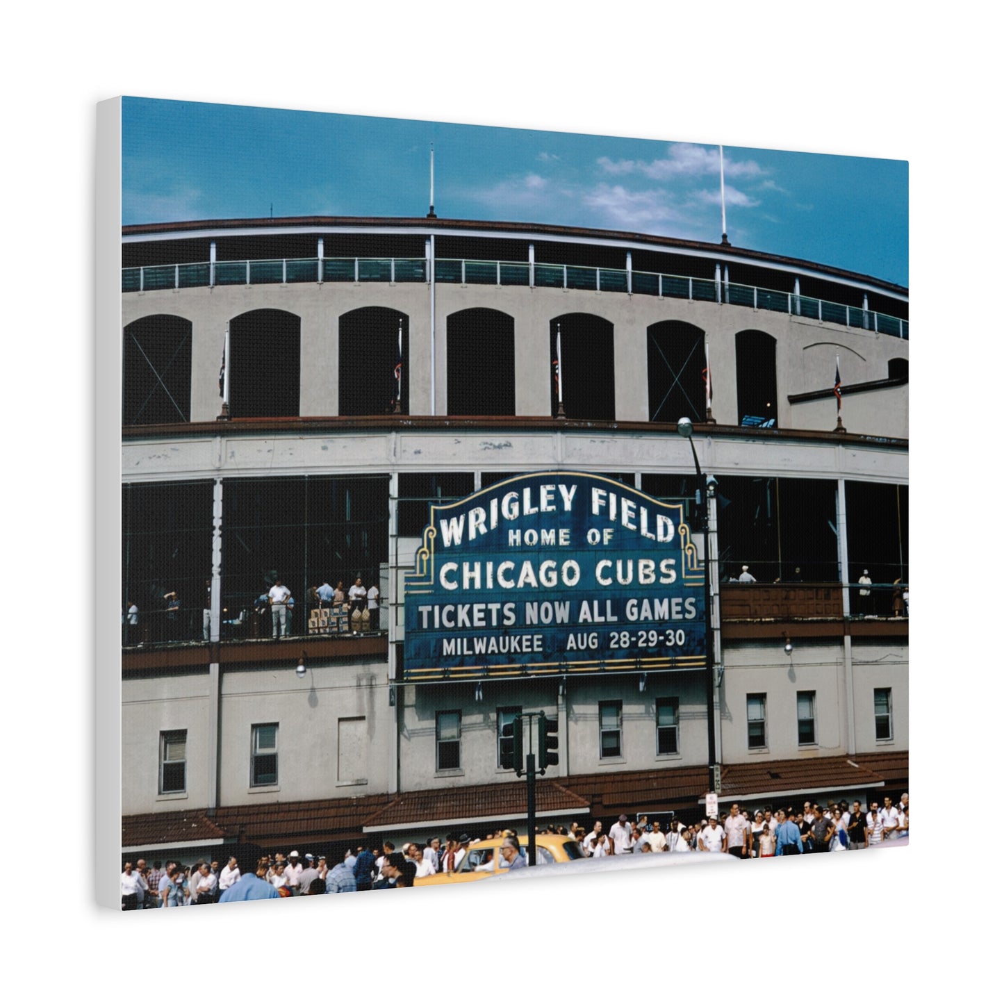 Wrigley Field, Home Of Chicago Cubs, August, 1959 - Matte Canvas, Stretched, 1.25 in