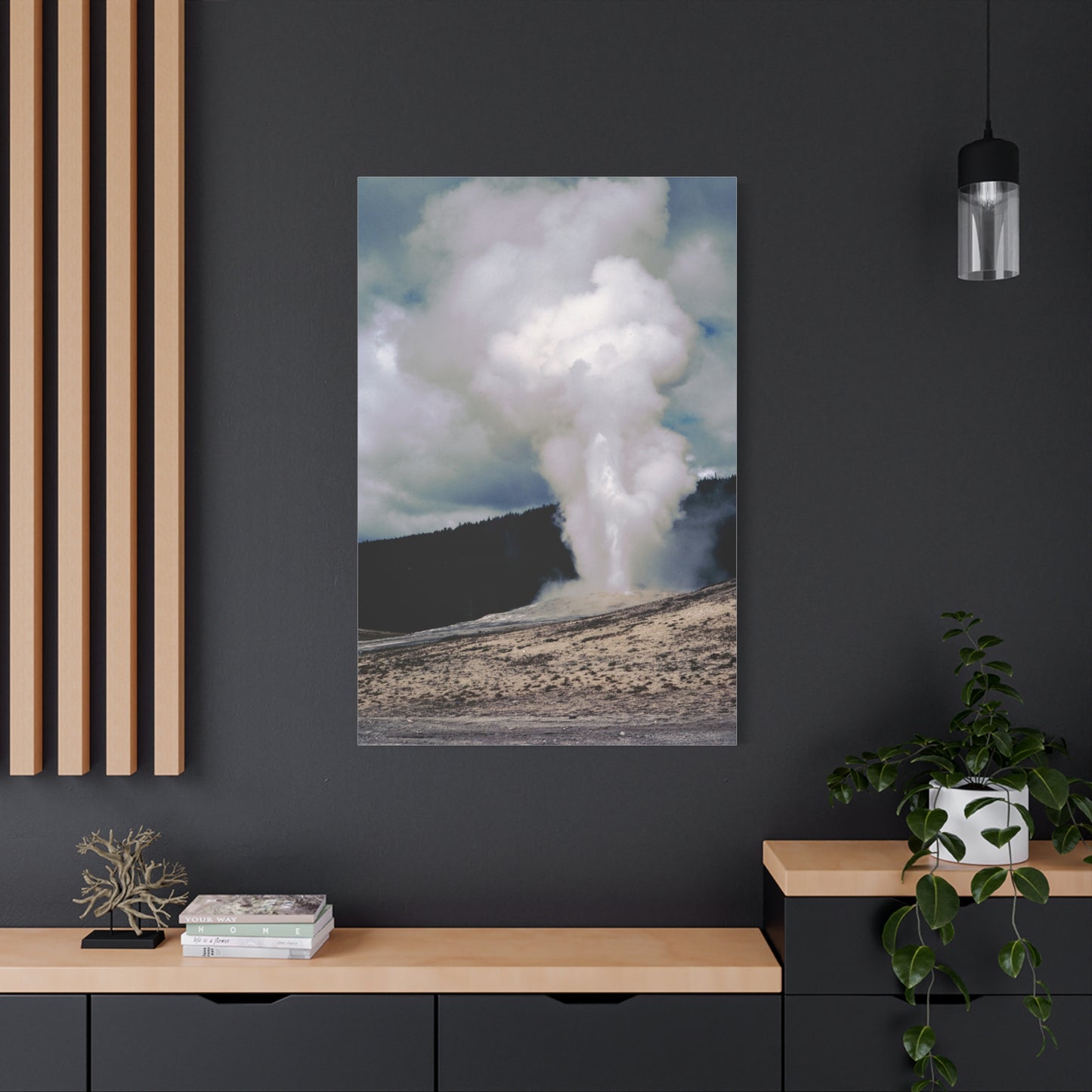 Old Faithful, Yellowstone National Park, 1969 - Matte Canvas, Stretched, 1.25 in